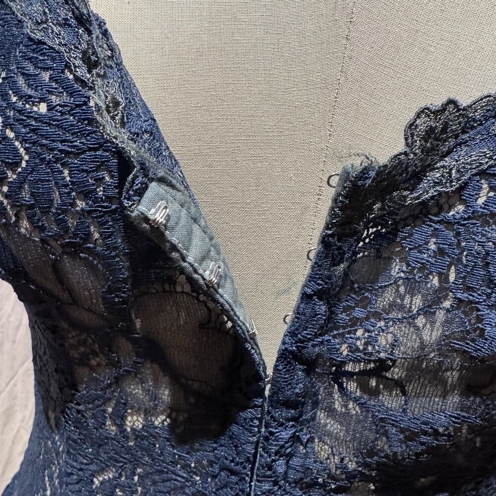 Vintage Ann Ferriday Netted Cotton Lace Hook N Eye Corset Top M/ L - Picture 4 of 5